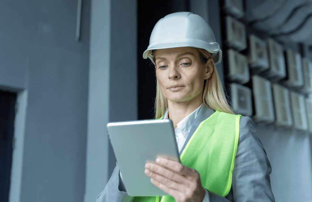 Leder som ser over rapporter