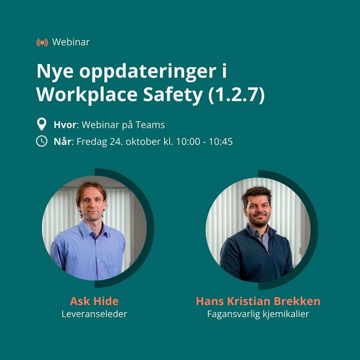 Nye oppdatering Workplace Safety Webinar Webinar