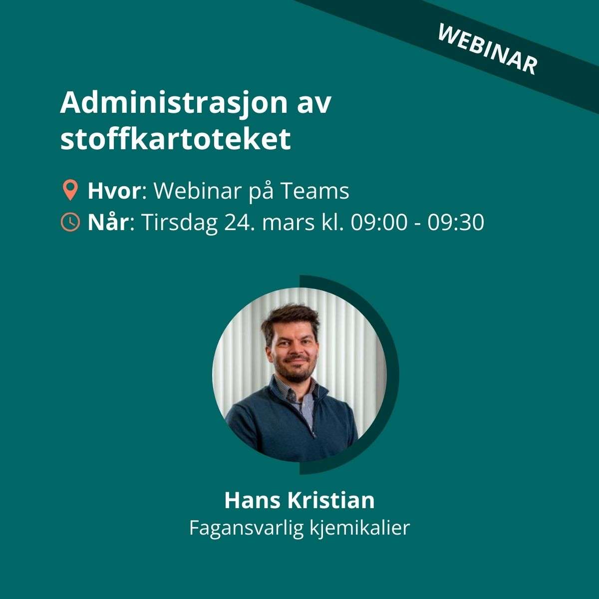 Webinar Administrasjon av stoffkartoteket